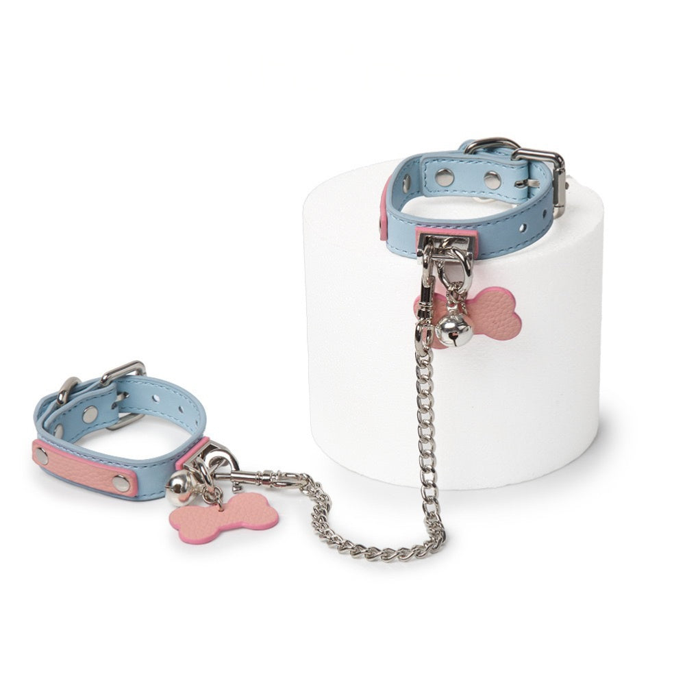 Punk Domino Bell Bracelet Anklet - Pink-and-Blue | Blackyyds