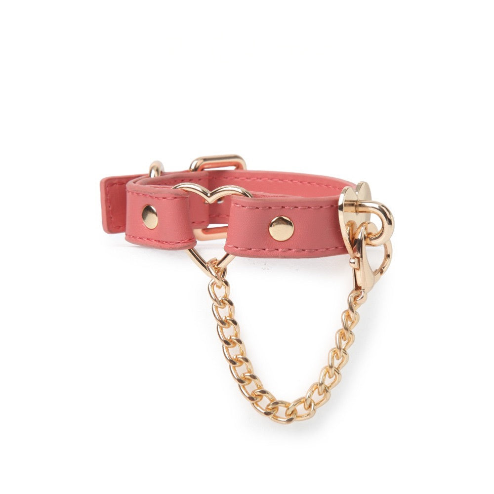 Punk Heart Bracelet Anklet - Pink close-up detail | Blackyyds