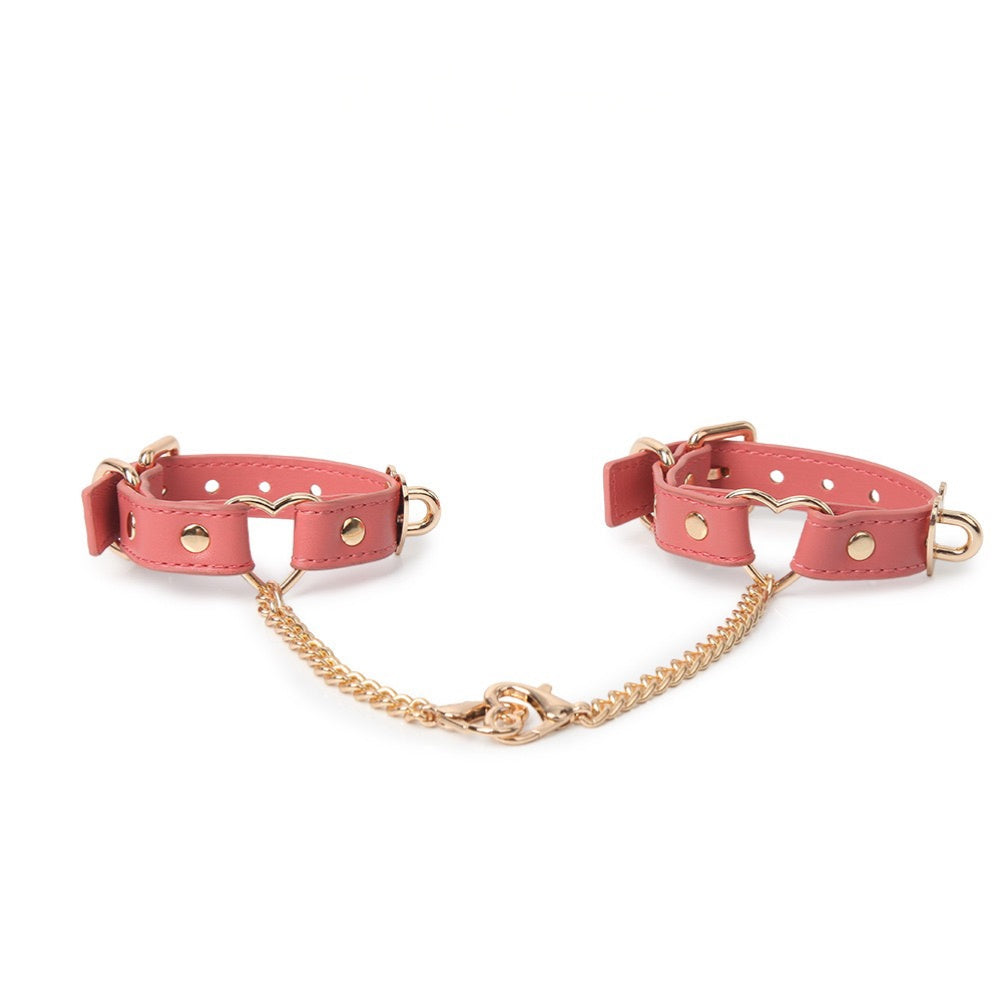 Punk Heart Bracelet Anklet - Pink studded bracelet product view 2 | Blackyyds