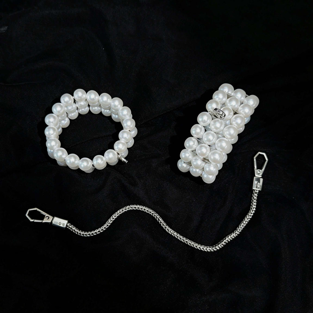 Punk Pearl Bracelet - Pearl studded bracelet product view 2 | Blackyyds