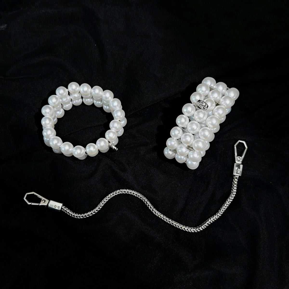 Punk Pearl Bracelet - Pearl studded bracelet product view 2 | Blackyyds