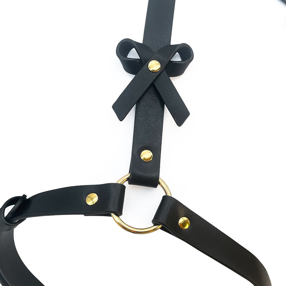 Punk Thigh Garter - Black-and-Red product view 3 | Blackyyds