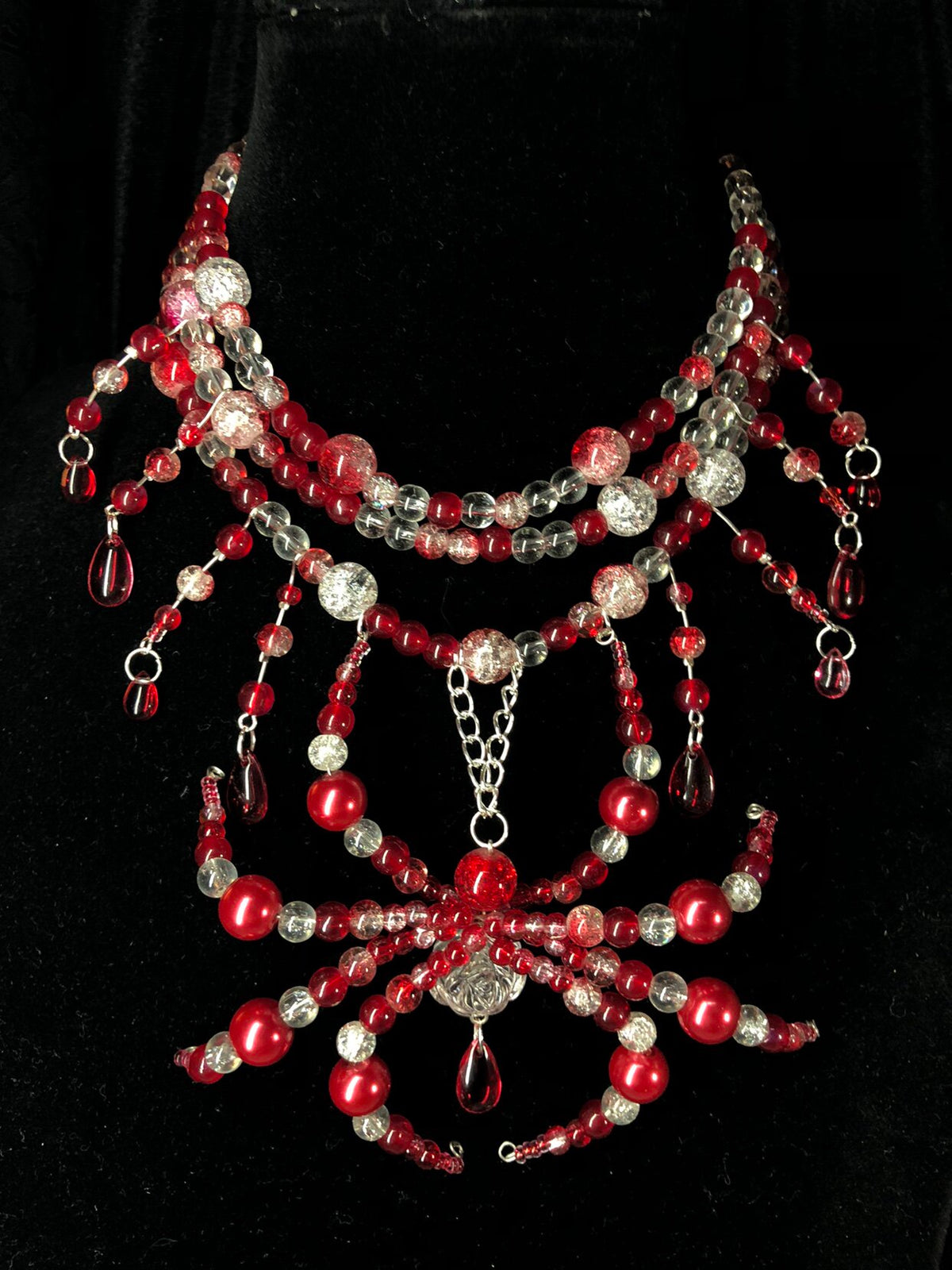 Bloody Night Spider Necklace Dark Gothic Punk Handmade product view 2 | Blackyyds
