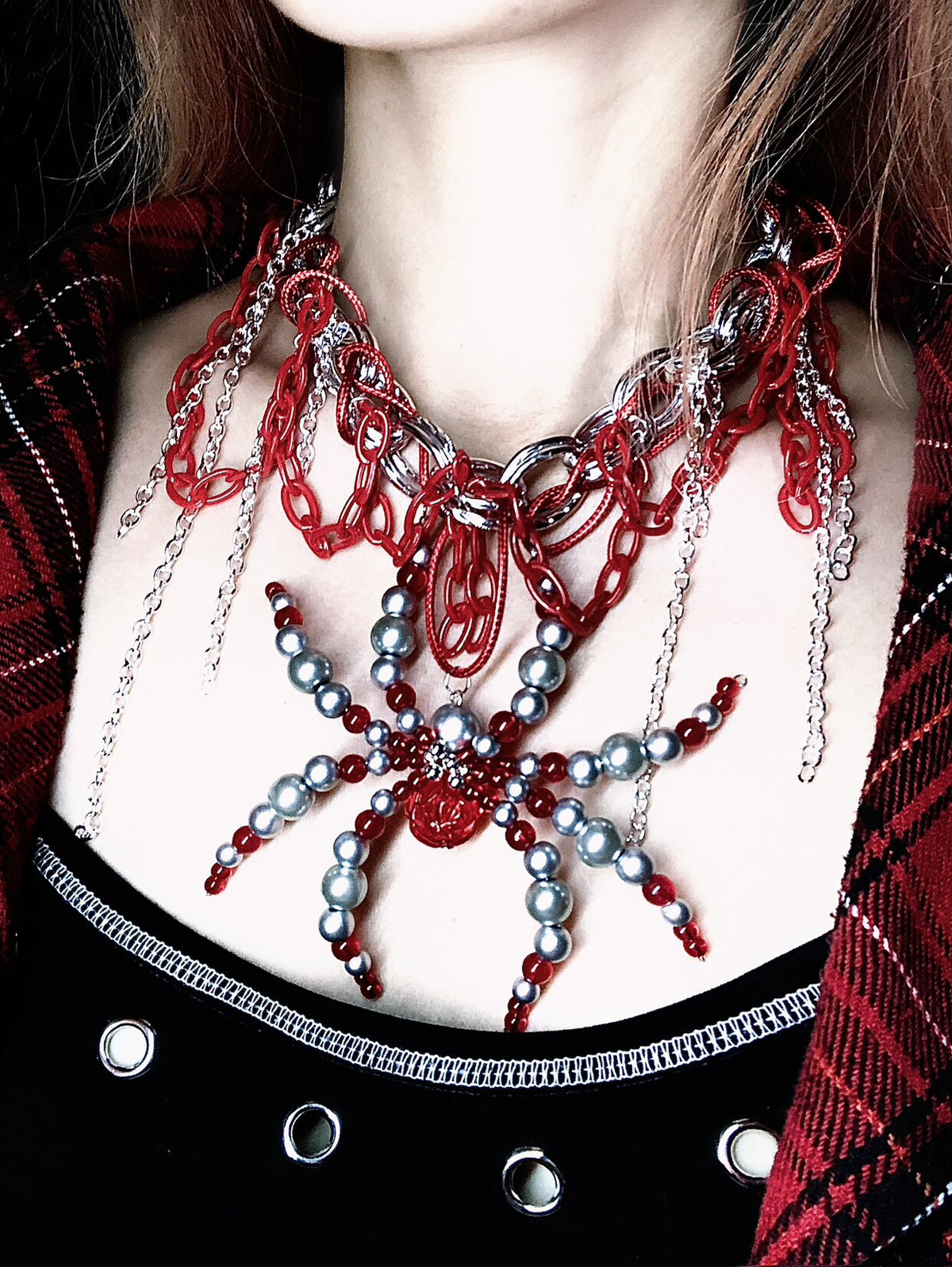 Cage Spider Necklace Dark Gothic Punk Handmade - gothic choker | Blackyyds