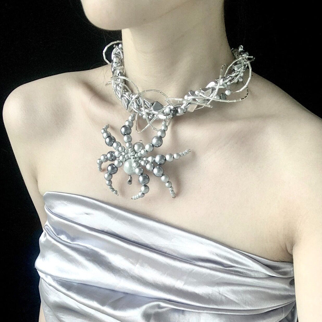 Import Spider Necklace Dark Gothic Punk Handmade - gothic choker | Blackyyds