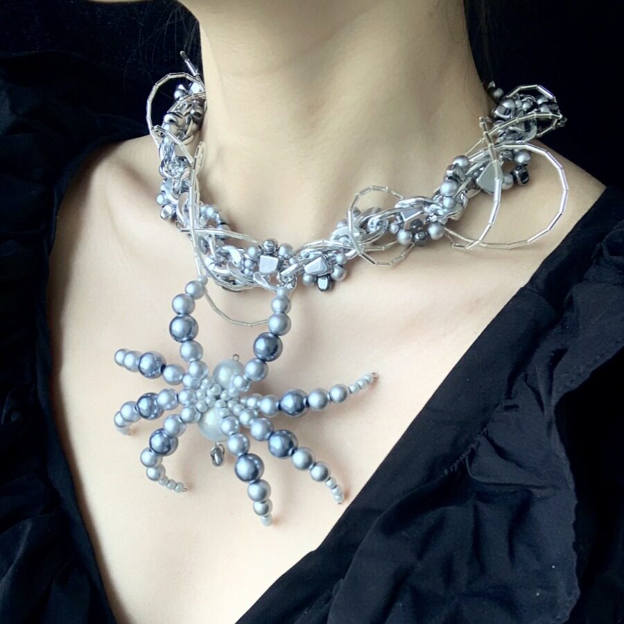 Import Spider Necklace Dark Gothic Punk Handmade product view 2 | Blackyyds