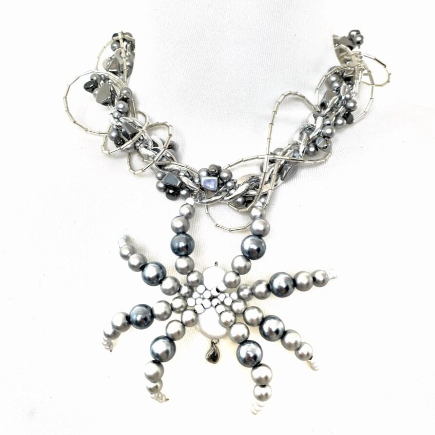 Import Spider Necklace Dark Gothic Punk Handmade detail shot | Blackyyds