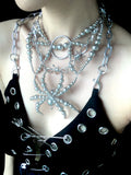 spider mercury dark necklace front view | Blackyyds