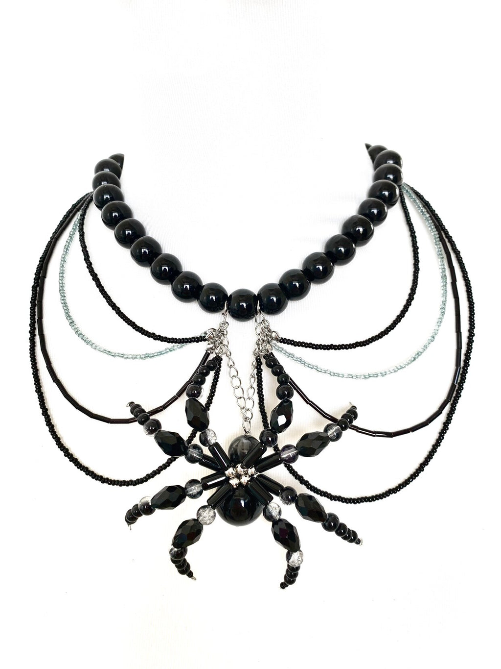 Nourish Spider Necklace Dark Gothic Punk Handmade detail shot | Blackyyds