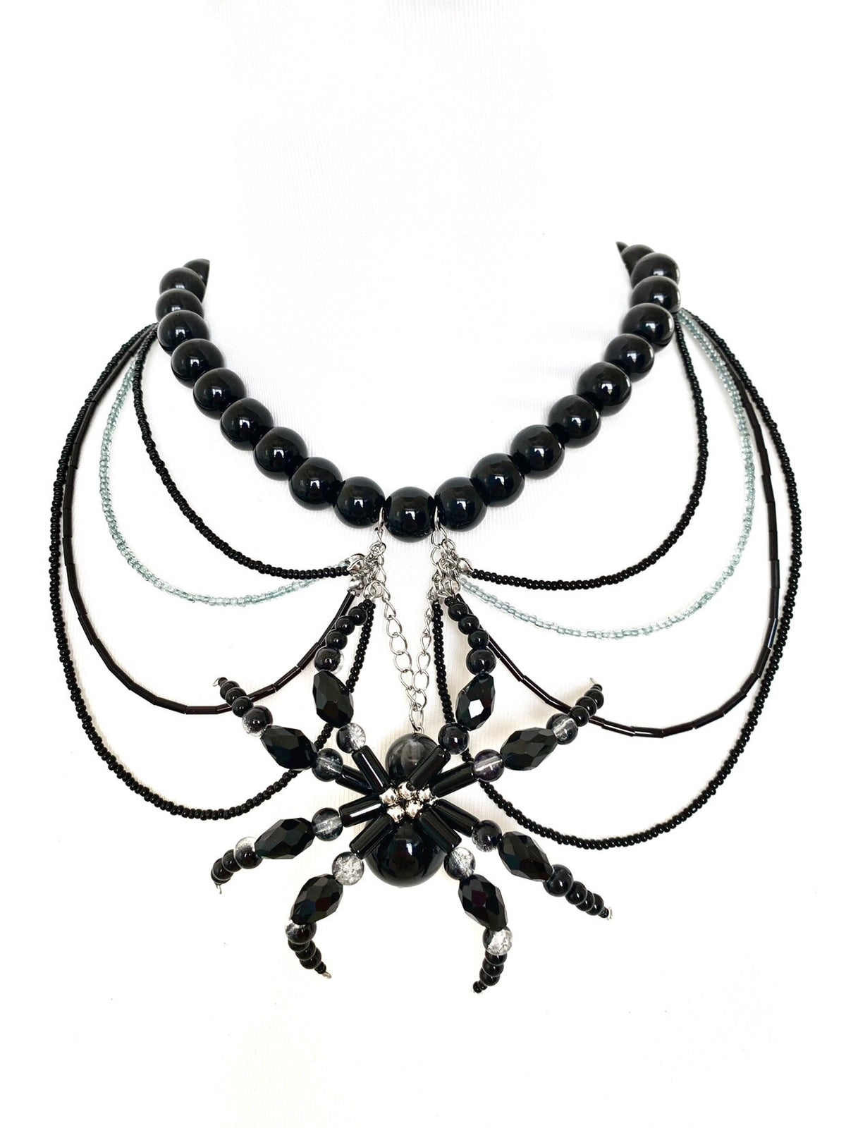 Nourish Spider Necklace Dark Gothic Punk Handmade detail shot | Blackyyds