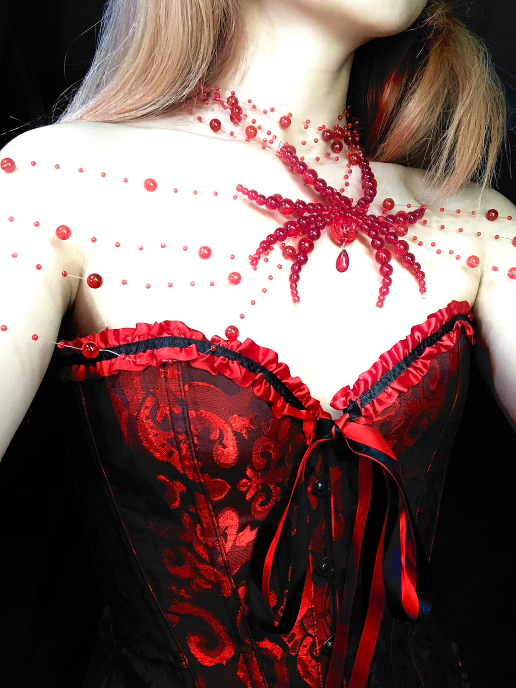 Handmade Rain Spider Shoulder Chain Original Design Dark Gothic Punk Body Chain | Blackyyds