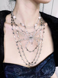 Silver Star Spider Necklace Dark Gothic Punk Handmade - gothic choker | Blackyyds