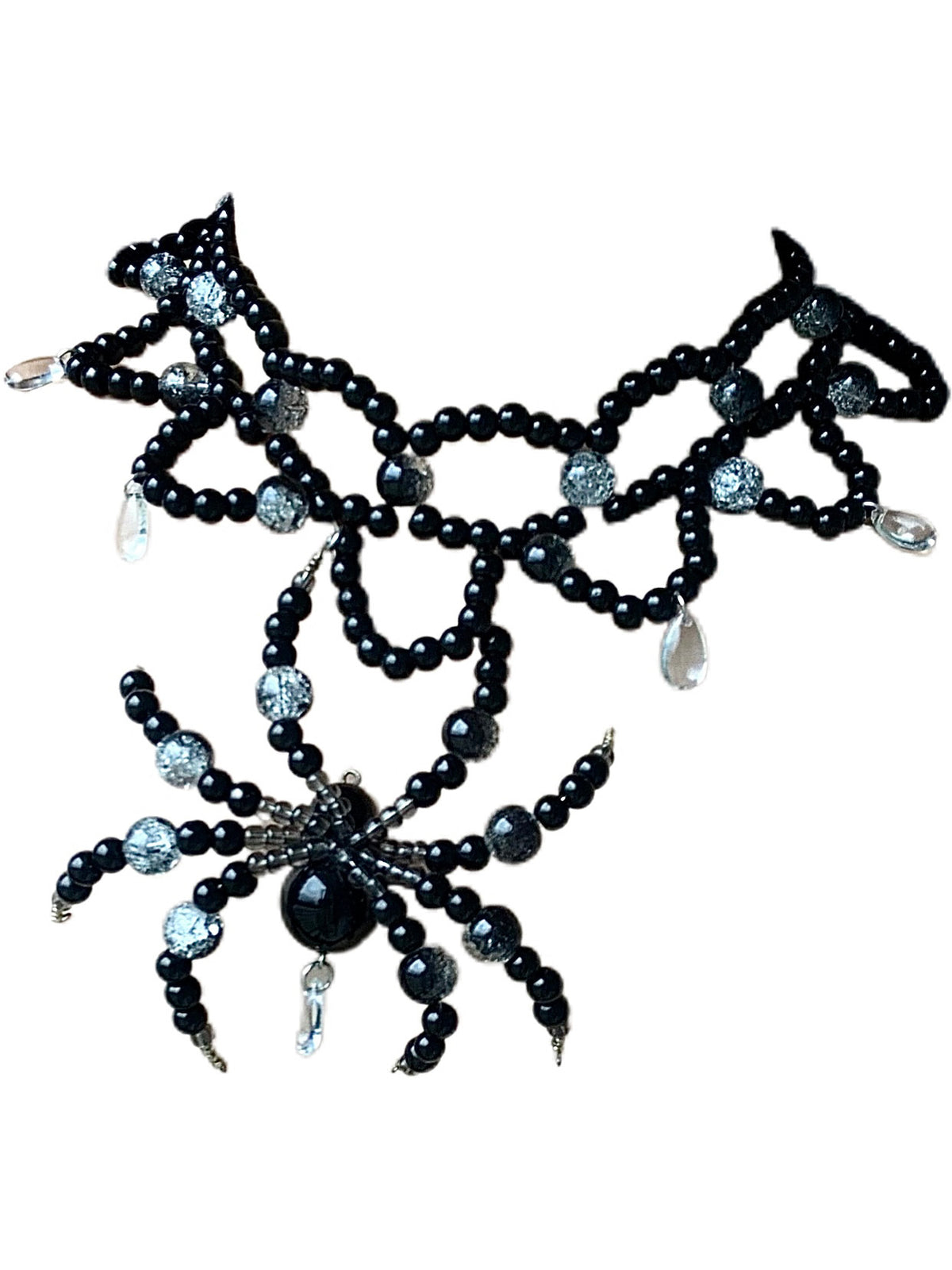 Dark Night Spirit Necklace Collar Dark Punk Gothic Choker detail shot | Blackyyds