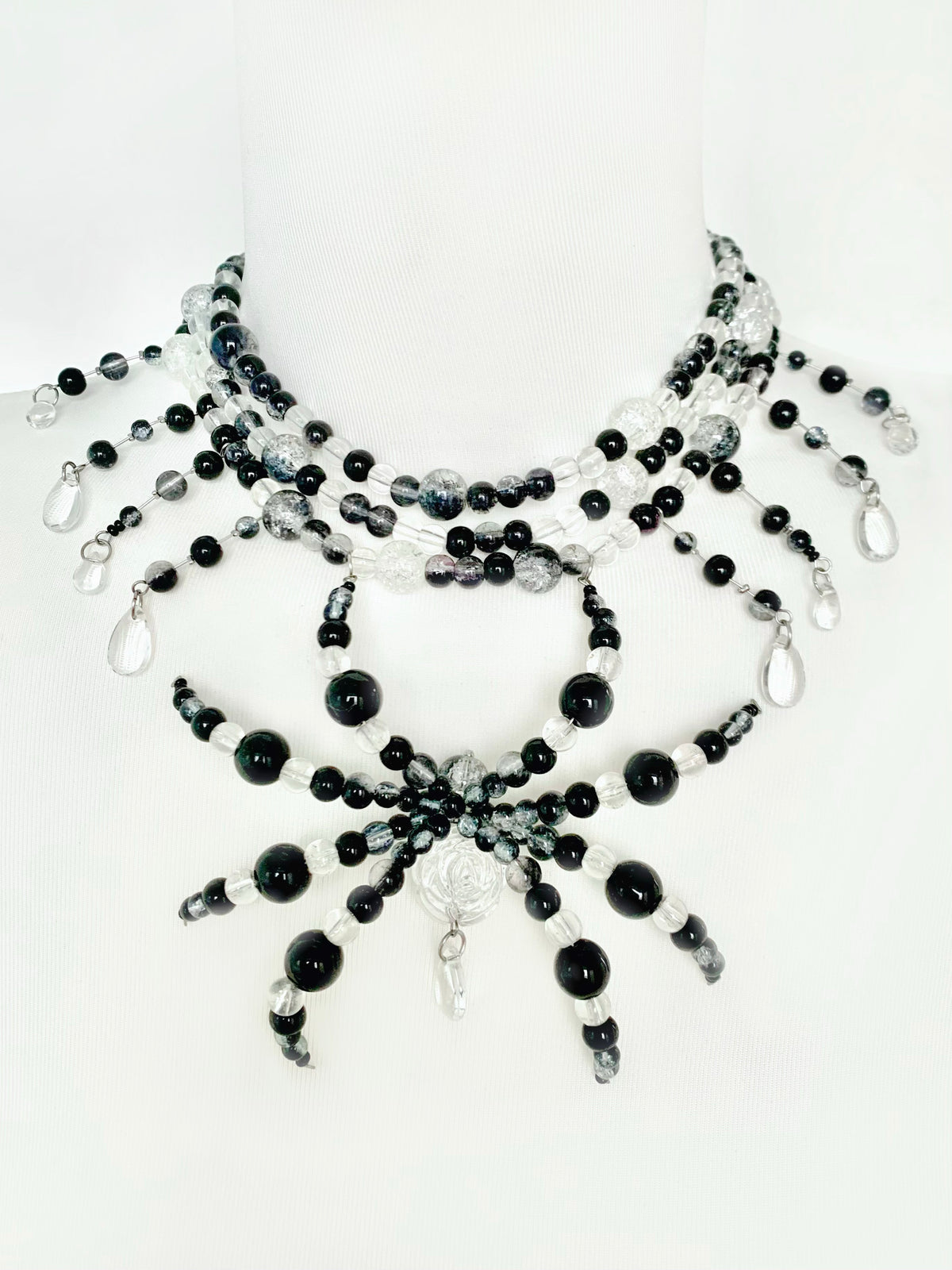 Deep Night Spirit Necklace Collar Dark Punk Gothic Choker detail shot | Blackyyds