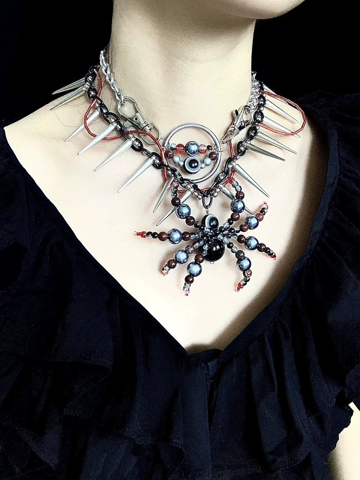 Parasitic Spirit Necklace Collar Dark Punk Gothic Choker | Blackyyds