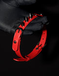 red spike trap choker front view | Blackyyds