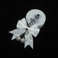 Satin Bow Palace Bell Jewel Plug in White