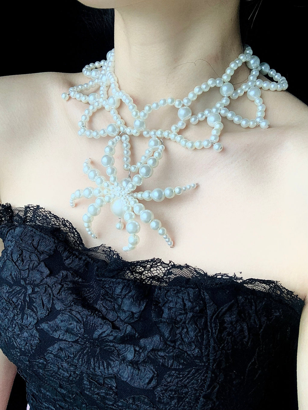 Treasure Spirit Necklace Collar Dark Punk Gothic Choker close-up detail | Blackyyds