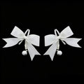 Y2K Bow Bell Choker - Black-and-White Clip Attachment | Blackyyds