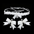 Y2K Bow Bell Set - Black-and-White Clip Attachment - y2k choker | Blackyyds