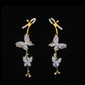 Y2K Butterfly Bell Pendant - White-and-Gold - y2k necklace | Blackyyds