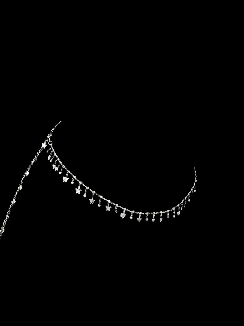 Y2K Cat Choker - Pink with Body Chain waist chain product view 4 | Blackyyds