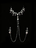 Y2K Heart Choker - Pink Rhinestone with Body Chain | Blackyyds