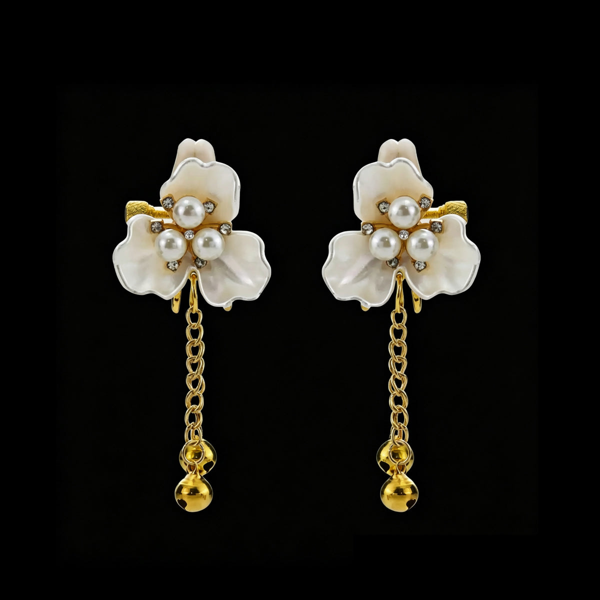Y2K Petal Bell Pendant - White Clip Attachment - y2k necklace | Blackyyds