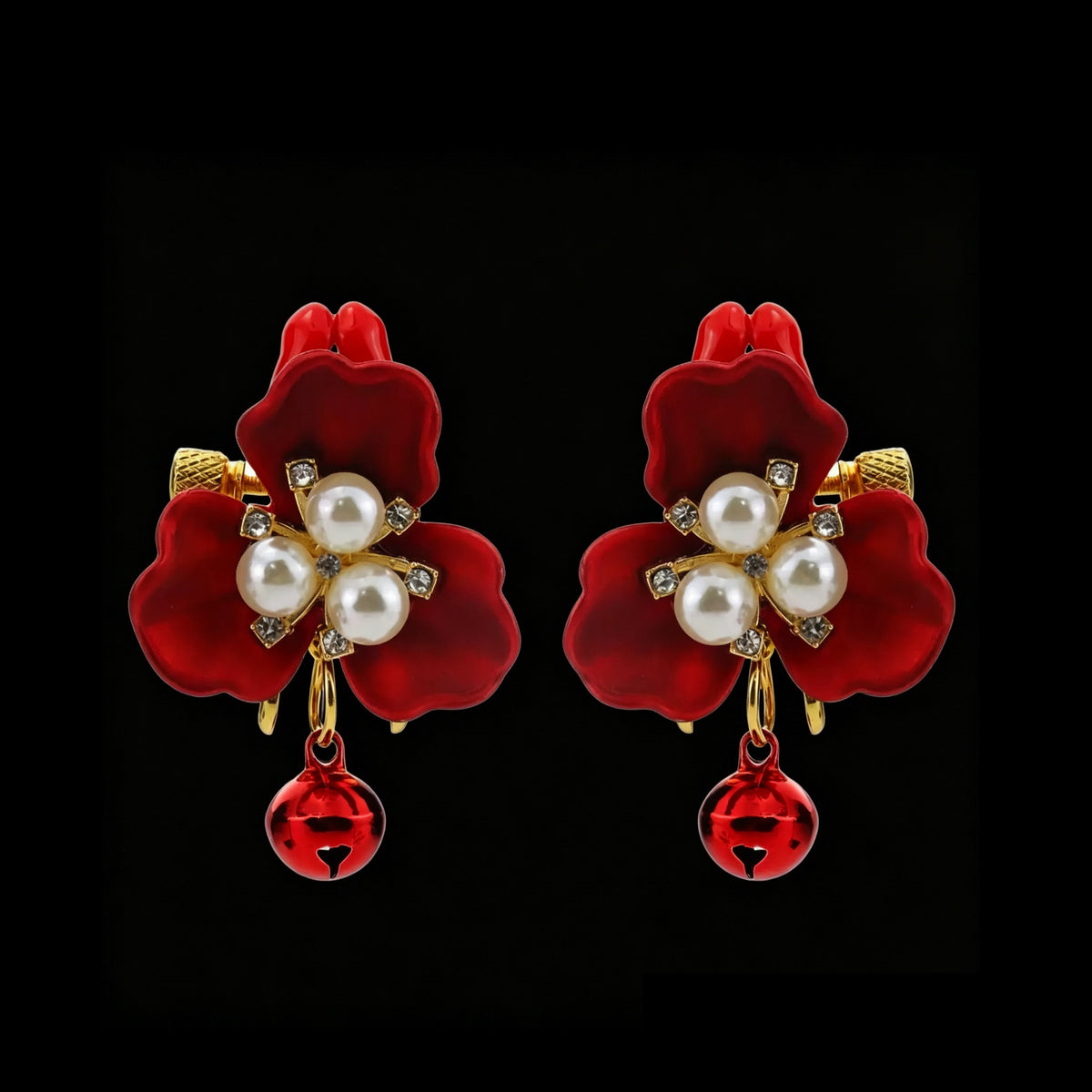 Y2K Petal Bell Pendant - White Clip Attachment close-up detail | Blackyyds