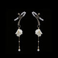Y2K Petal Pendant - White Pearl Clip Attachment - y2k necklace | Blackyyds